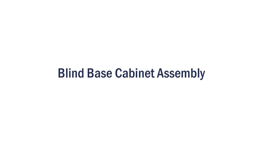 Blind Base Cabinet Assembly